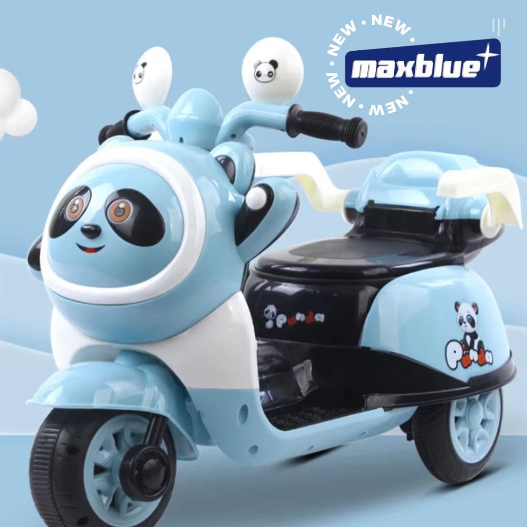 MOTO OSITO PANDA AZUL MONTABLE ELÉCTRICO