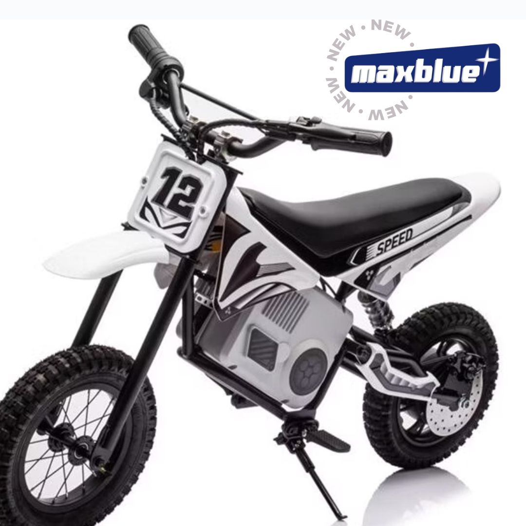 MOTO TIPO MOTOCROSS BLANCA MONTABLE ELÉCTRICO